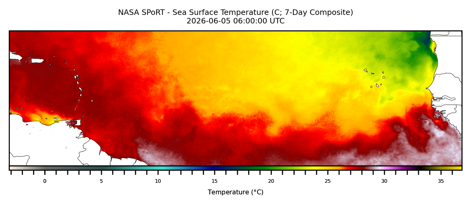 Sea Surface Temps – 7-day Composite